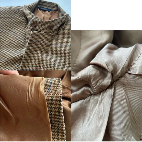 Vintage Brooks Brothers 100% Wool Houndstooth Sport Coat Dark Academia - Picture 8 of 13